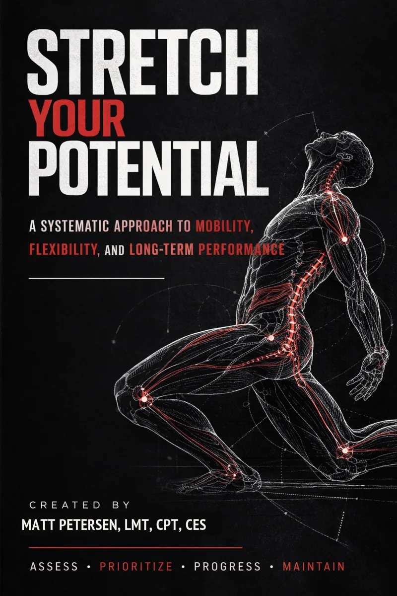 Stretch Your Potential book cover by Matt Petersen, LMT, CPT, CES